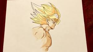 How to draw son goku from dragon ball z. How To Draw Dragon Ball Z Super Saiyans Goku Drawing Cool Side Face Youtube