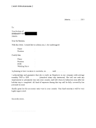 Contoh surat jaminan perusahaan yang baik dan benar untuk pengurusan visa sebagai referensi pembuatan surat resmi yang dapat diunduh secara gratis dan lengkap. Surat Keterangan Kerja Untuk Pengajuan Visa Traveling Aja Dulu