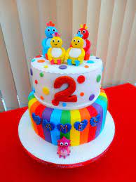 Here, we have added this beautiful birthday cake for the baby boy who is about to complete his first year in this world. Twirlywoos Cake Xmcx Teletubbies Birthday Cake 2 Birthday Cake First Birthday Cakes