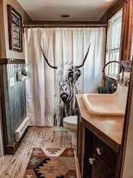 Designed with extra lavishness, our bathroom sets accessories to add a touch of white elegance and makes your modern bathroom accessories sets complete. Our Bathroom Westernbathroom Bohobathroom Highlander Dirtyhippie Home Western Bathrooms Western Bathroom Decor