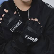 Ensomower Luvas De Ninjawear 21aw Luva De Meio Dedo Com Almofada De Velcro Acessorios De Roupa De Ninjawear Warcore Luvas Masculinas Aliexpress
