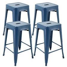 Benches, stools & bar stools. Brage Living Barstool 24 Inch Backless Metal Stools Set Of 4 Overstock 25723459