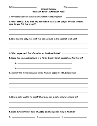 Science Fusion Grade 5 Scavenger Hunt Science Science Programs Body Systems Unit