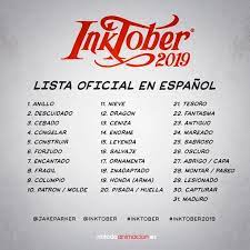 Por Que Es Tan Importante El Inktober Lista Oficial 2019 Espanol Inktober Reto De Dibujo Desafio De Dibujo
