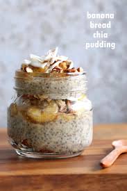 Banana Chia Pudding With Caramelized Banana And Coconut Banana Bread In Chia Pudding Form Vegan Brea Banana Chia Pudding Chia Pudding Vegan Breakfast Recipes