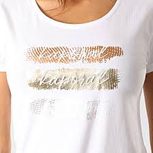 Faites votre choix parmi une variété de couleurs et de styles pour tous les goûts : Kaporal Tee Shirt Femme Xail Blanc Dore Argente Laboutiqueofficielle Com