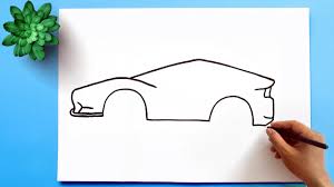 Refer to my previous sketch and define the bumper, the lights, and also the grill. Car Drawing Step By Step Easy How To Draw A Car Easy For Beginners Car Drawing Easy Easy Car Drawing Car Drawings