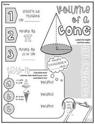 Volume Of Cylinders Cones Spheres Doodle Notes Doodle Notes Middle School Math Doodles
