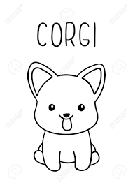 If you would like to see a corgi coloring walk through, then please watch the video below from facebook live. Coloring Pages Black And White Cute Kawaii Hand Drawn Corgi Dog Doodles Lettering Corgi Print Royalty Free Cliparts Vectors And Stock Illustration Image 143131234