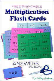 See below for instructions on how to fold and glue printable flash cards. Free Printable Multiplication Flash Cards 0 12 With Answers On The Back