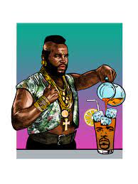 I Drew Mr T Pouring Ice T Over Ice Cubes Funny