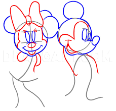 Follow along to learn how to draw minnie mouse cute and easy. How To Draw Mickey And Minnie Step By Step Drawing Guide By Dawn Dragoart Com