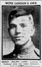 Lark, Ralph Leonard: Service no. 823327