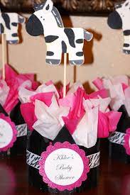 Zebra Print Baby Shower Or Birthday Centerpieces Hot Pink 38 00 Via Etsy Baby Shower Girl Baby Shower Centerpieces Printed Baby Shower