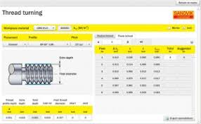 thread machining calculator from sandvik coromant helman cnc