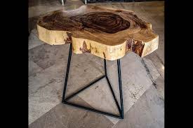 Showing results for wood log side table. Basic Tripod Raw Wood Log Side Table