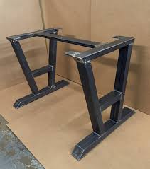 Turned A Shaped Modern Steel Base Design Steel Table Legs 1 Etsy Steel Table Legs Steel Table Base Steel Table