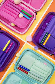 Kids Pencil Cases Unique Colourful Hard Top Embossed Shell Stationery Organisers Brilliant Back To School Pencil Case Kids Pencil Case Canvas Pencil Case