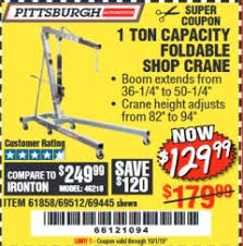 Harbor freight coupons and coupon codes 2021. Harbor Freight Tools Coupon Database Free Coupons 25 Percent Off Coupons Toolbox Coupons 1 Ton Capacity Foldable Shop Crane