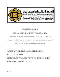 Feel good with parenting free seminars in malaysia. Doc The Relationship Between Diplomacy Thought And Culture An Explanatory Study Of The Malaysia Foreign Policy During The Era Of Tun Mahathir Najwa M Hesimuddin Jojo Academia Edu