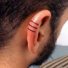 Three Lines Tattoo Meaning 5 Ear Tattoos For Men Ear Tattoo Tattoos For Guys