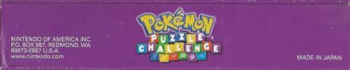 Maybe you would like to learn more about one of these? Pokemon Puzzle Challenge Box Shot For Game Boy Color Gamefaqs