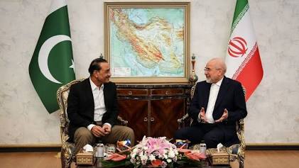 Field Marshal Asim Munir meeting Iranian Speaker Mohammad Bagher Ghalibaf, AI generated