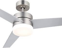 Add style and energy efficiency to your home with this distressed koa ceiling fan featuring an integrated led light. Amazon Com Co Z 52 Modern Ceiling Fan With Lights And Remote Contemporary Ceiling Fans Brushed Nickel Indoor Led Ceiling Fan For Kitchen Bedroom Living Room 3 Reversible Blades In Silver And Walnut Finish