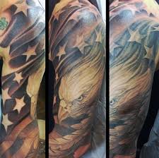 Black And Grey American Flag Tattoo Sleeve Pin On Future Tattoo Ideas