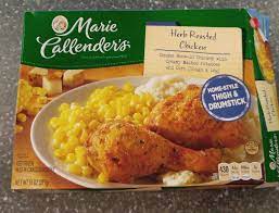 Each pie is individually wrapped for your convenience and contains 19 g protein per serving. Marie Callenders Herb Roasted Chicken Frozen Meal Redneck Food Rambles