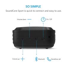 When you're not listening to music, sport air clip together with magnets to stay secure and comfortable. Anker Soundcore Sport Bluetooth Speaker