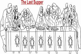 Children can draw bread and juice on the placemat or leave them blank. The Last Supper Printable Coloring Pages