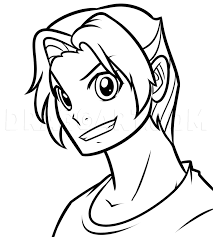 Face cute anime boy coloring pages. Anime Boy Face Drawing Lesson Step By Step Drawing Guide By Dawn Dragoart Com
