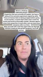 What is a McGraw FIRM EXCLUSIVE?, Properties that are currently off market,  but have a listing & firm exclusive agreement signed by seller., These are  homes that are being prepped before going