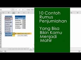 10 Rumus Excel Penjumlahan Lengkap Contohnya Youtube