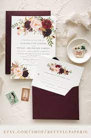 Invitation Suite Fall Winter Fall Wedding Winter Wedding Etsy Burgundy Wedding Invitations Fall Wedding Invitations Winter Wedding Invitations