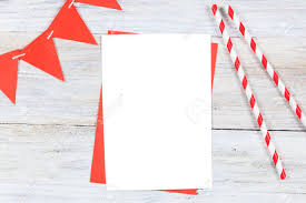 Blank party invitation template items similar to general blank chevron birthday or party. Greeting Card Mockup Birthday Or Party Invitation Blank Card Stock Photo Picture And Royalty Free Image Image 108210150