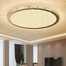 Led Round Crystal Lamp Simple Living Room Ceiling Lamp Home Bedroom Room Lamp Modern Lamp Ceiling Lights Aliexpress