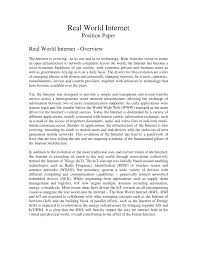 Times new roman, size 12 font, single spaced for the heading, country profile, & works cited (sections i & v only). Pdf Position Paper Real World Internet