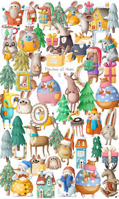 Dog breeds clipart, dogs clip art, pets, puppies, dalmatian png, husky, dog lovers clipart, customizable, large size, sublimation design. Big Christmas Bundle Creative Illustration Christmas Illustration Christmas Clipart