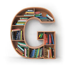 Letter G Alphabet In The Form Of Shelves With Books On Royalty Free Illustration Bookcase Decor Wooden Shelf Design Shelves