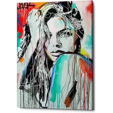 Epic Graffiti Ballerina by Alexander Guinn Gisele Canvas Wall Art, 26" x  40", Blue : Amazon.in: Home & Kitchen