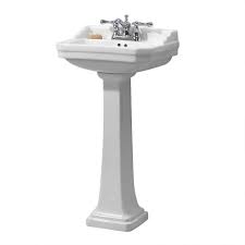 I also bought the matching toilet and tank in the memoirs set. Foremost Series 1920 Vitreous China Bathroom Pedestal Sink Combo In White The Home Depot Canada