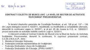 Contractul Colectiv De Muncă A Fost Inregistrat La Ministerul Muncii și Justiției Sociale Alianţa Sindicatelor Din Invăţămant Suceava