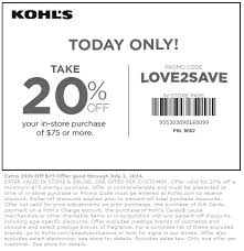 Pinned July 2nd 20 Off 75 Today At Kohls Or Online Via Promo Code Love2save Coupon Via The Coupons App Kohls Coupons Free Printable Coupons Coupons