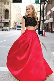 Long Two Piece Dress Red Prom Dress A Line Prom Dresses Evening Dresses Prom