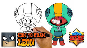 Colt fires an accurate burst of bullets from his dual revolvers. How To Draw Leon Brawl Stars Awesome Step By Step Tutorial Cartooning 4 Kids Drawing Tutorial Easy Drawings