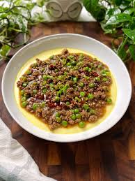 Steamed Eggs with Minced Beef