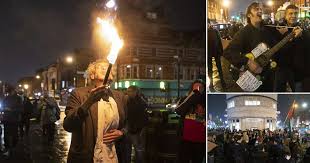 Cloth masks or face coverings could be effective at flattening the curve and preventing many cases of infection. Fire Breathing Piers Corbyn Leads Anti Lockdown Street Party Protest