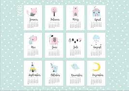 Kalender 2019 free printable zum ausdrucken (auf deutsch): Jahres Kalender Zum Ausdrucken Mit Niedlichen Motiven Minidrops